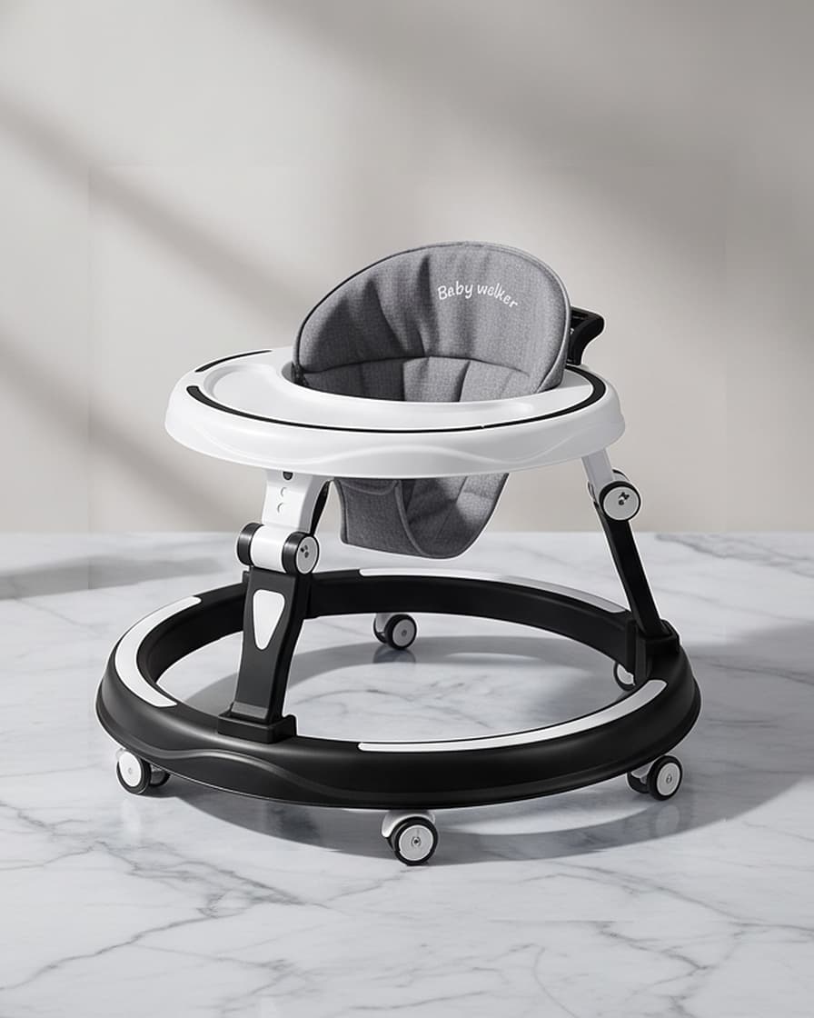 StarAndDaisy 360° Baby Walker with Adjustable Height, Anti-Rollover Safety, Multi-Functional & Foldable Design for 6+ M - Default Title