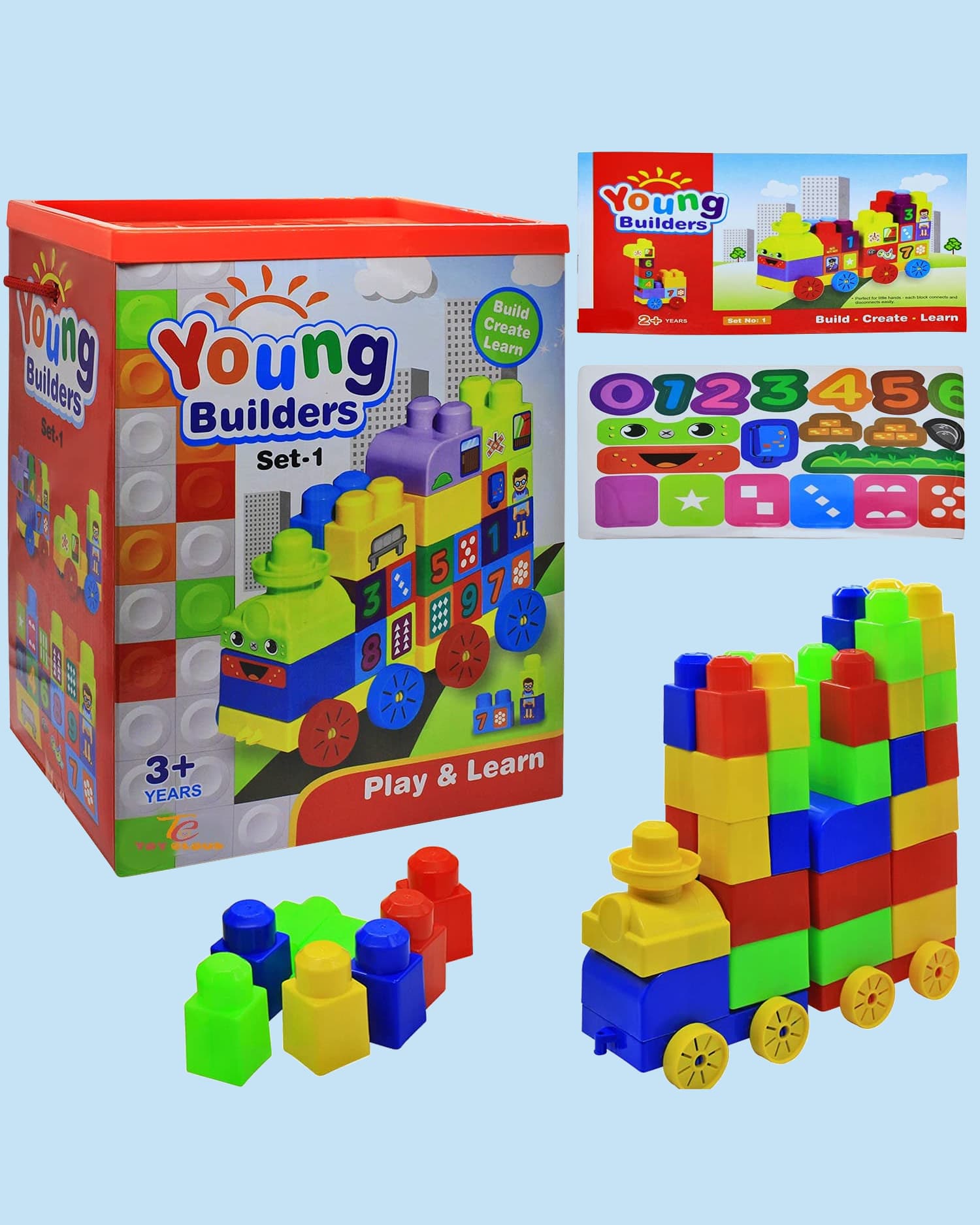 Young Builders Set 1 – Spark Creativity, Learning & Engineering Skills Through Hands-On Play - Default Title
