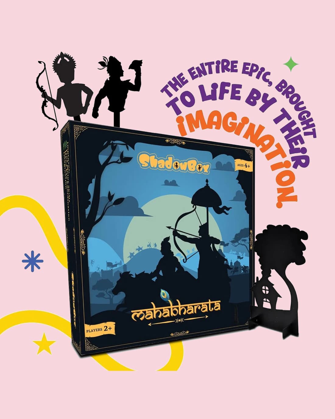 Tales Mahabharata Shadow Box STEAM Kit – Indian Mythology DIY Craft & Educational for Kids 4–10 - Default Title