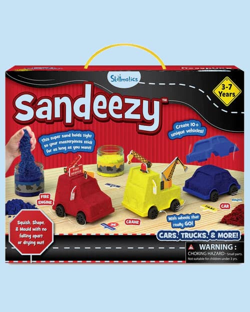 Skillmatics Sandeezy Cars, Trucks & More Sand Playset | Moulds, Tools & Accessories | Mess-Free Sensory Toy | Ages 3–7 - Default Title
