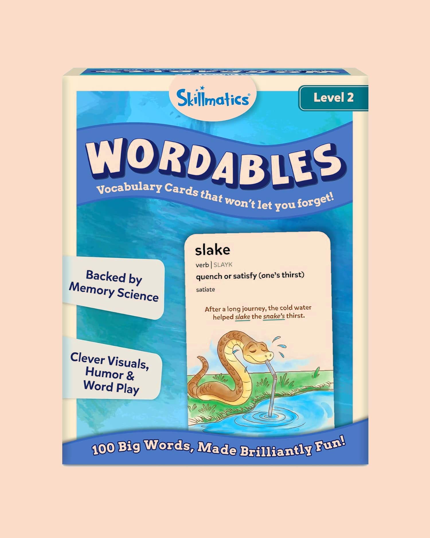 Skillmatics Wordables Vocabulary Flash Cards for Kids Learn 100 Words with Wordplay, Visuals & Humor Level 2 - Default Title