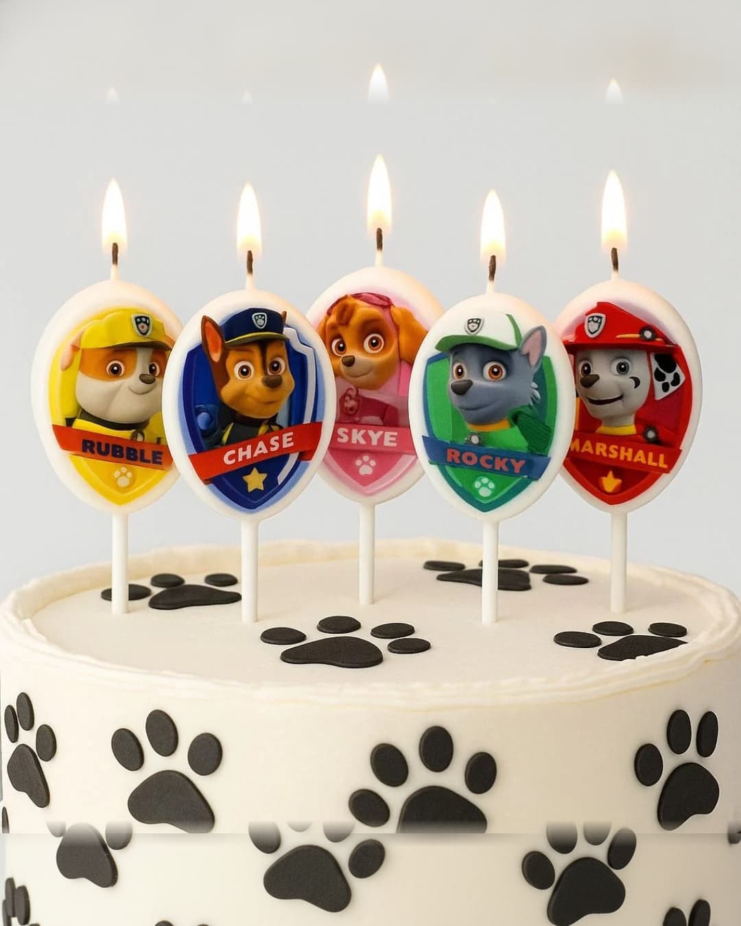 Wanna Party Paw Patrol Theme Birthday Candles 5PC – Cute Kids Cake Decoration Set for Fun Party Celebration - Default Title