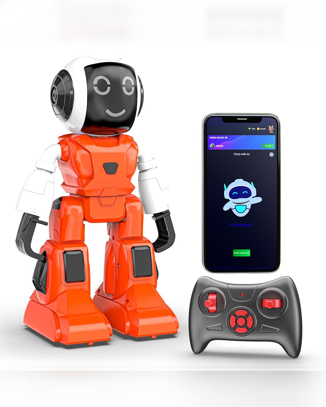 Mirana Moonwalker | AI Robot Toy for Kids | USB-C Rechargeable | AR Games, Bluetooth Speaker, App & Remote Control (Red) - Default Title